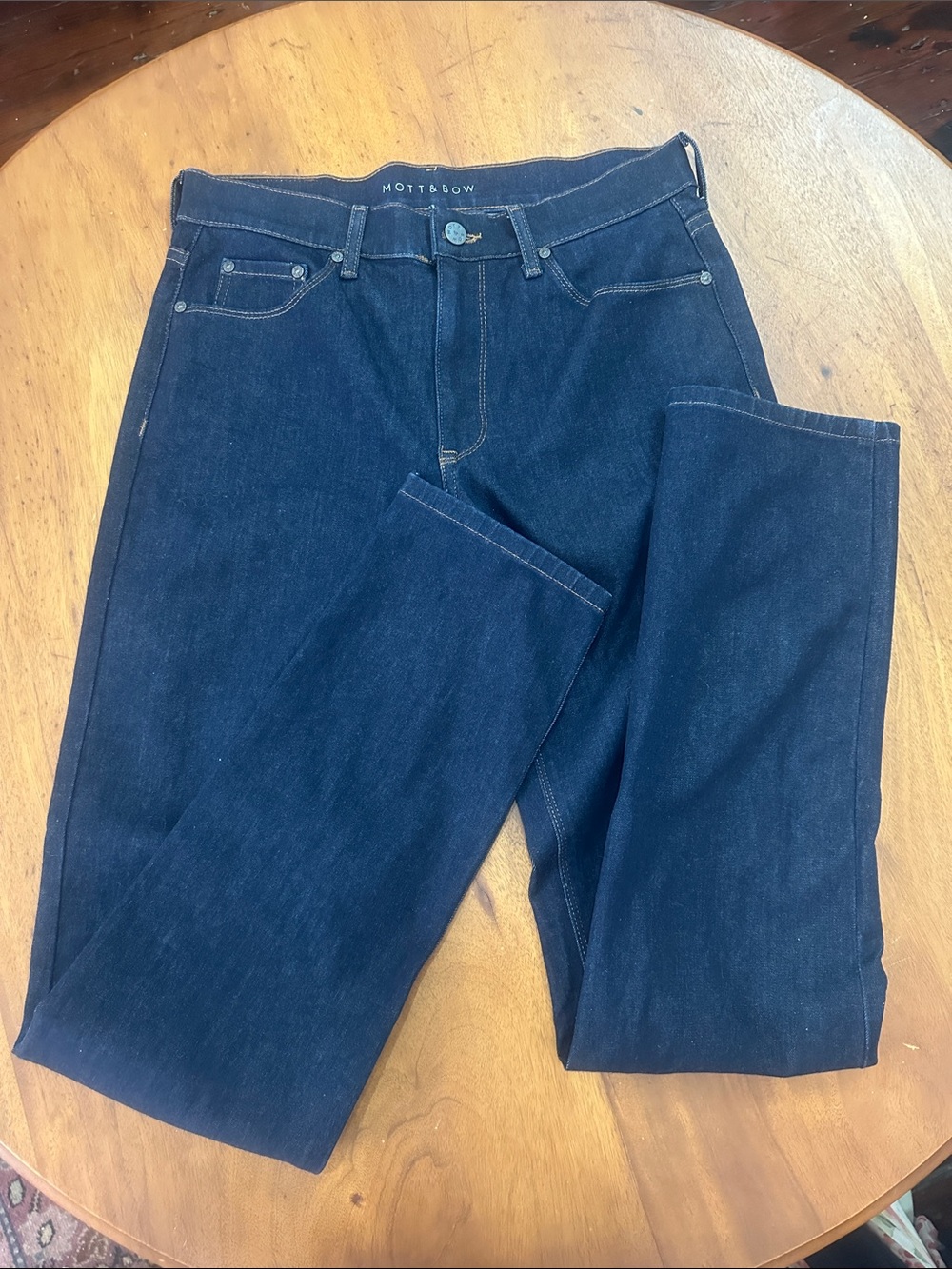 Mott & Bow Men's Straight Jeans — Deep Indigo 32x34